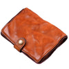 Cool Black Leather Mens Small billfold Wallet Brown Front Pocket Bifold billfold Wallet For Men - imessengerbags