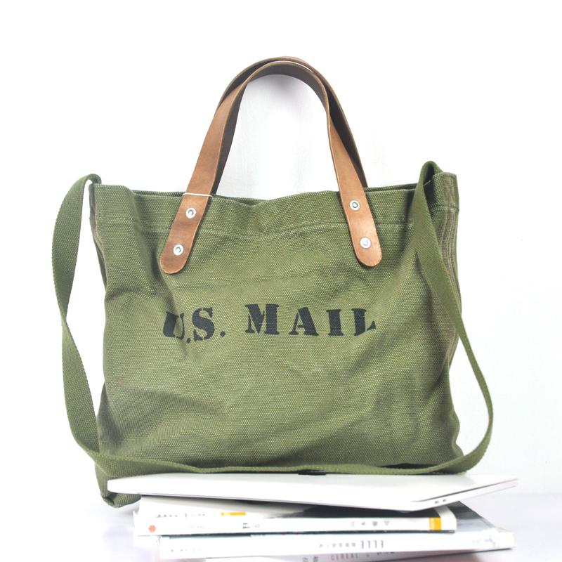 Blue Fashion Canvas Mens Womens Tote Handbag Messenger Bags Green Shoulder Tote Bag For Men and Women - imessengerbags