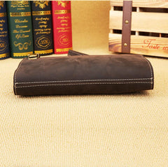 Vintage Mens Leather Clutch Bag Wristlet Bag Clutch Wallet For Men - imessengerbags