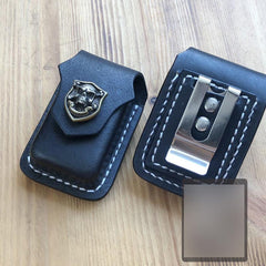 Handmade Black Leather Mens Car Key Case Brown Car Key Holder with Belt Loop/Belt Clip