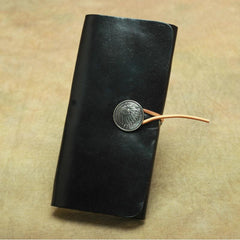 Cool Handmade Leather Men's Envelope Long Wallet Vintage Long Wallet For Men - imessengerbags
