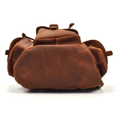 Vintage Leather Mens 14inch Laptop Backpack Travel Backpacks School Backpacks for Men - imessengerbags