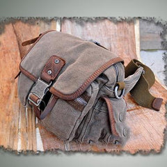 Canvas Black Mens Khaki Messenger Bags Small Postman Bag Canvas Courier Bag For Men