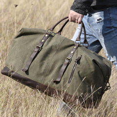 Canvas Mens Cool Weekender Bag Travel Bag Duffle Bags Overnight Bag Holdall Bag for men