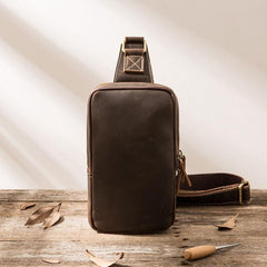 Cool Leather Mens Sling Bag Sling Shoulder Bags Sling Backpack for men - imessengerbags