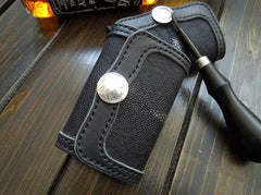 Handmade Leather Mens Cool Key Wallet Car Key Holder Car Key Case for Camel Men - imessengerbags