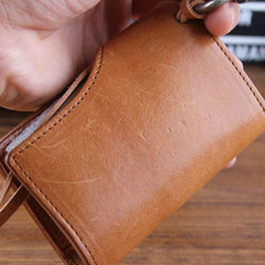 Genuine Leather Mens Cool Key Wallet Car Key Change Coin Card Holder Car Key Case for Men - imessengerbags