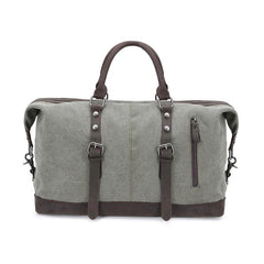 Canvas Leather Mens Large Blue Weekender Shoulder Bag Green Travel Duffle Bag Luggage Bag for Men