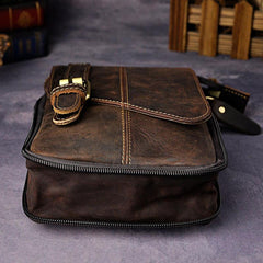 Mens Leather Small Side Bag COURIER BAGs Waist Pouch Holster Belt Case Belt Pouch for Men - imessengerbags