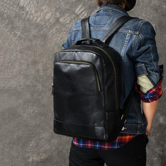 Black Leather Mens 15