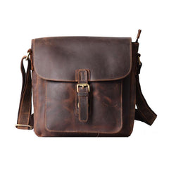 Handmade Leather Mens Cool Shoulder Bag Messenger Bag Chest Bag Bike Bag Cycling Bag for men - imessengerbags