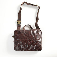 DISTRESSED BROWN LEATHER MEN'S Side Bag Black MESSENGER BAG Small Postman bag FOR MEN - imessengerbags