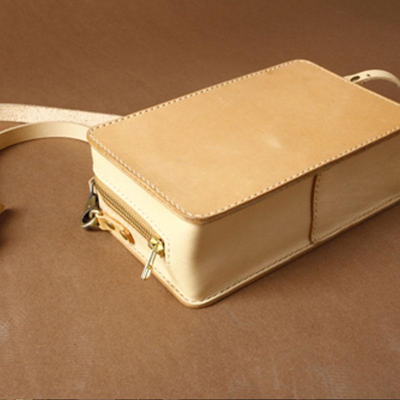 Handmade Leather Mens Box Bag Small Shoulder Bag Messenger Bag for Men –  imessengerbags