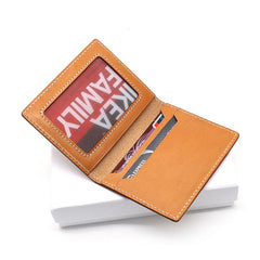 Leather Mens Card Wallets Small Wallet Slim Wallet Front Pocket Wallet for Men - imessengerbags