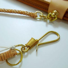 Leather Braided Biker Trucker Wallet Chain Hook for Chain Wallet Biker Wallet Trucker Wallet - imessengerbags