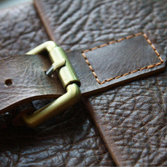 Handmade Vintage Leather Mens Small Messenger Bag Coffee Cell Phone Shoulder Bag for Men - imessengerbags