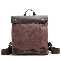 Cool Canvas Leather Mens Womens White Small College Computer Backpack Green Travel Backpack for Men - imessengerbags