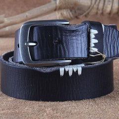 Genuine Leather Punk Rock Biker Trucker Mens Belt Men Black Coffee Belt for Men