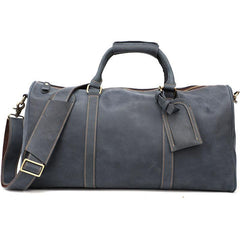 Black Leather Mens Casual Large Travel Bags Shoulder Weekender Bags Brown Duffle Bag For Men