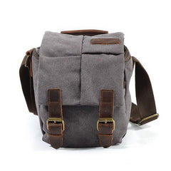 Brown CANVAS WATERPROOF MENS Small Side CAMERA Bag LARGE NIKON CAMERA BAG Gray DSLR CAMERA BAG FOR MEN - imessengerbags