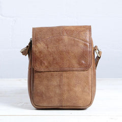 Cool Vintage Leather Small Mens Messenger Bags Shoulder Bags for Men