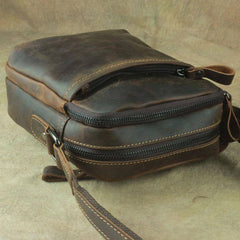 Cool Leather Mens Small Messenger Bag Tablet Side Bag Shoulder Bags For Men - imessengerbags