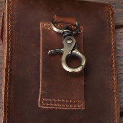 Leather Mens Cigarette Case with Belt Loop Cell Phone Holster Belt Pouch for Men