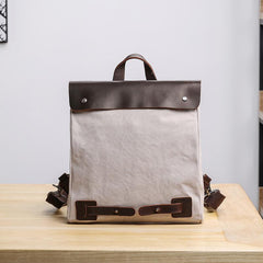 Canvas Leather Mens Womens Small 13'' School Backpack College Backpack for Men - imessengerbags