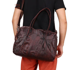 Fashion Vintage Leather Men's Travel Bag Weekender Bag Shoulder Bag For Men