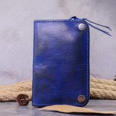 Brown Leather Key Case Key Wallet Men's Dark Coffee Key Holder Red Card Holder For Men - imessengerbags