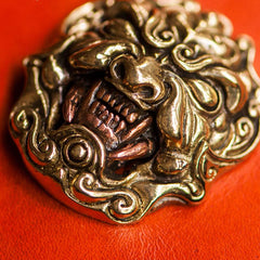 Handmade Leather Tibetan Tooled Mens billfold Wallet Cool Chain Wallet Biker Wallet for Men