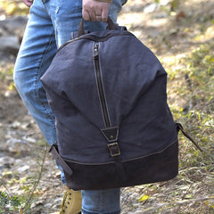 Canvas Mens Cool Backpack Bag Sling Bag Large Travel Bag Hiking Bag for Men - imessengerbags