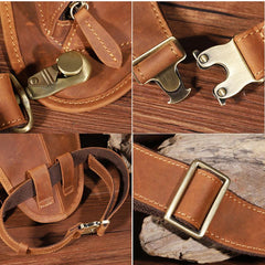 Cool Brown Leather Men's Belt Pouch Belt Bag Drop Leg Bag Waist Bag For Men - imessengerbags