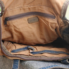 Blue Denim Mens Casual Messenger Bags Jean Fashion Side Bags Courier Bag For Men - imessengerbags