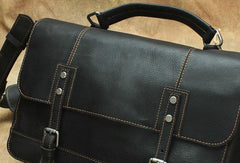 Black Cool Leather Messenger Bag Handbag Shoulder Bag For Men - imessengerbags