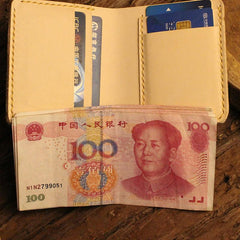 Handmade Leather Mens Cool Slim Leather Wallet Men billfold Wallets Bifold for Men - imessengerbags