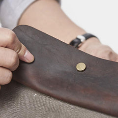 Cool Canvas Leather Mens Sling Bag Chest Bag One Shoulder Pack for men - imessengerbags