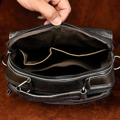 Cool Oiled LEATHER MENS Small Side Bag Small SHOULDER BAG HANDBAGS FOR MEN - imessengerbags