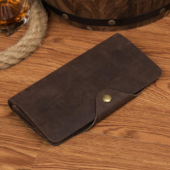 Coffee Cool Mens long Wallet Bifold Long Wallet Card Wallet Phone Wallet for Men - imessengerbags