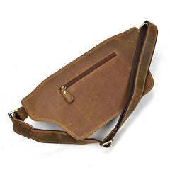 Cool Dark Brown LEATHER MENS FANNY PACK FOR MEN BUMBAG Vintage WAIST BAGS - imessengerbags