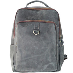 Cool Camel Leather Mens Travel Black Backpack Work 14 inches Brown Work Backpack For Men - imessengerbags