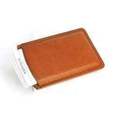 Leather Mens Slim Card Wallet Front Pocket Wallet Small Change Wallets for Men - imessengerbags