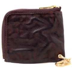 Cool Coffee Leather Mens Small Biker Chain Wallets Front Pocket Chain Wallet Small Wallet For Men - imessengerbags