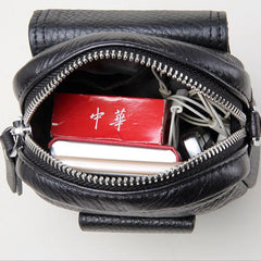 Leather Mens Cell Phone Holster Belt Pouch Mens Waist Bag Shoulder Bag for Men