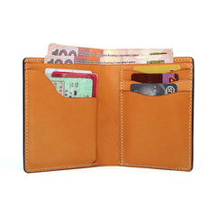 Cool Leather Mens Small Wallets Front Pocket Wallet Slim Wallet for Men - imessengerbags