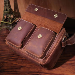 Vintage LEATHER MENS COURIER BAG Postman BAG SIDE BAG 10 inches MESSENGER BAG FOR MEN