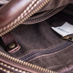 Genuine Leather Mens Cool Messenger Bag Sling Bag Chest Bag Bike Bag Cycling Bag for men - imessengerbags