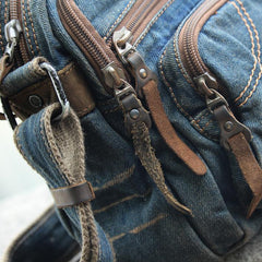 Blue Denim Mens Fashion Small inches Messenger Bag Jean Blue Small Postman Bag Courier Bag For Men