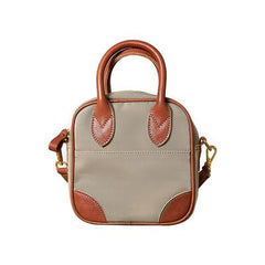 Fashion Nylon Leather Mens Womens Black Small Square Side Bag Messenger Bags Small Handbag for Men Women