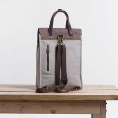 Cool Canvas Gray Mens Handbag Canvas Backpack Canvas Travel Bag for Men